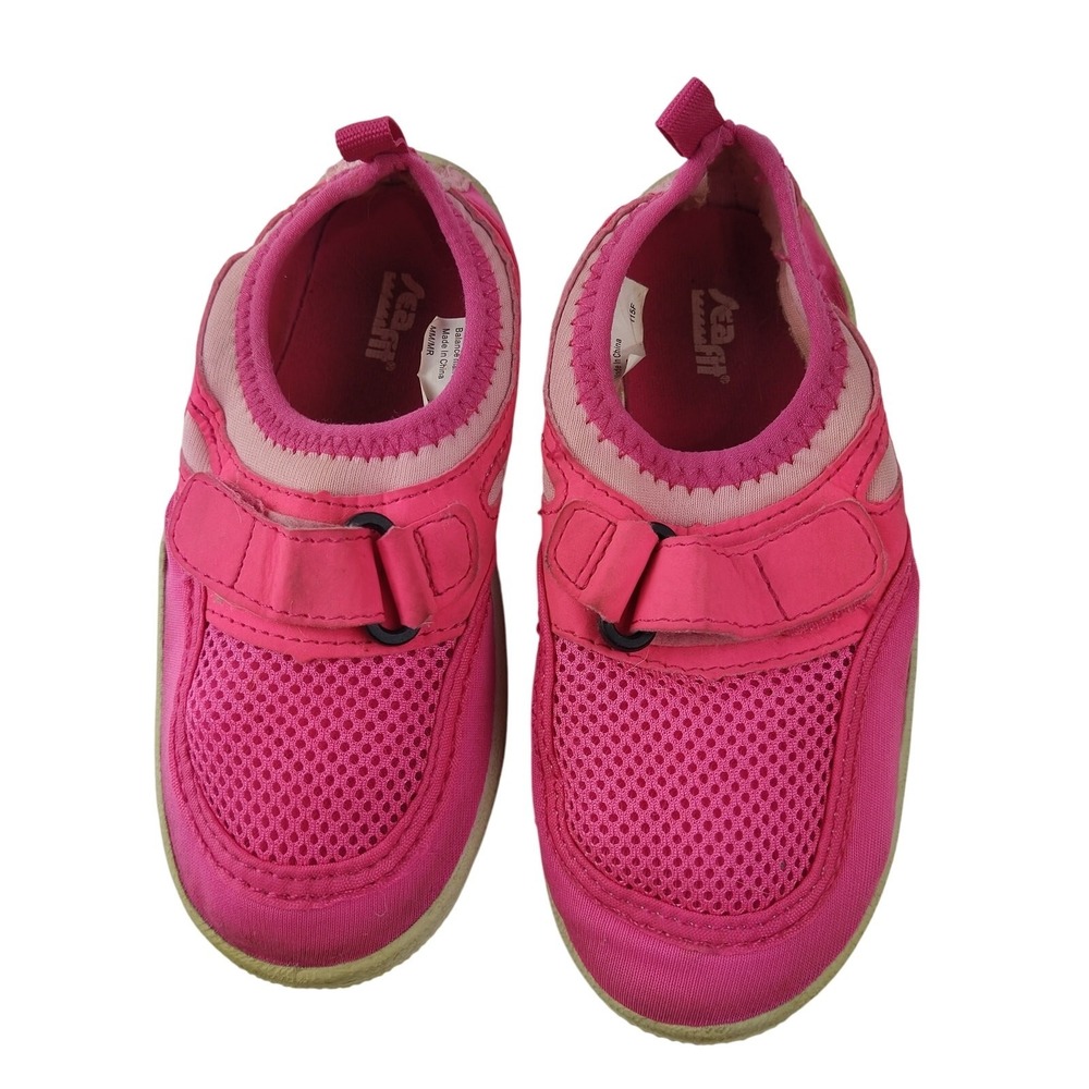 SeaFit Water Shoes Girls Size 10/11 Pink Mesh Hook Loop Athletic Aqua Sneakers - Picture 2 of 8